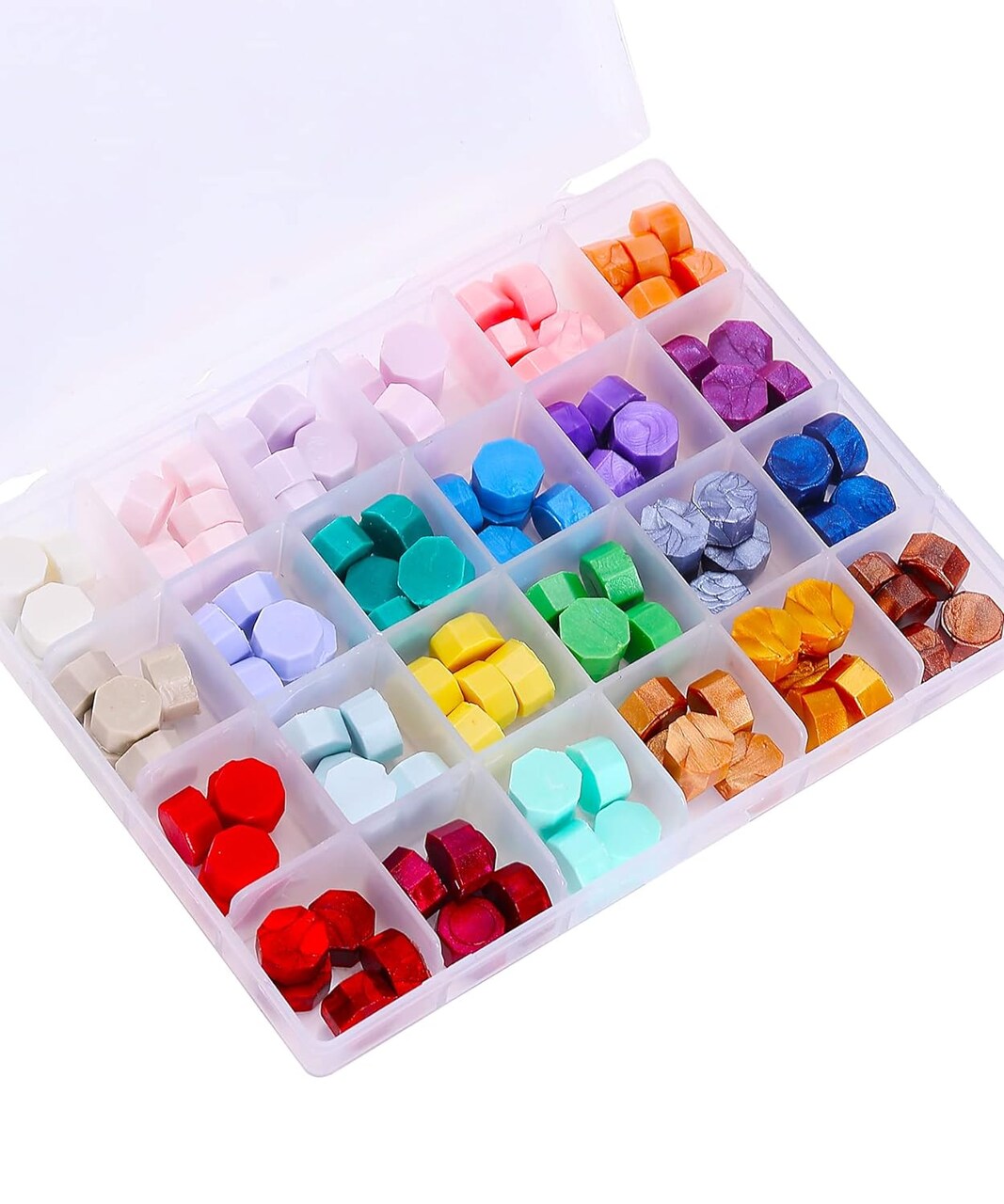 Sealing Wax Beads, 24 Colors, Wax Seal Stamp Beads, Seal Wax, Wax Stamp Seal, Wax Beads for Stamp Seals, Stamp Wax, Wax Seal Beads, Wax Stamp Beads, Wax Seal Wax, Wax Stamp Seals